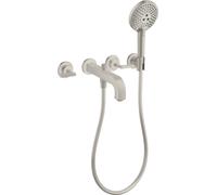 hansgrohe AXOR Citterio mitigeur bain 3 trous avec béqu'illes, 39448800, Couleur: Acier inoxydable Optic