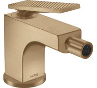 hansgrohe AXOR Citterio Mitigeur de bidet, finition losange, garniture de vidage à tirette, saillie 112mm, 39201140, Couleur: Bronze brossé