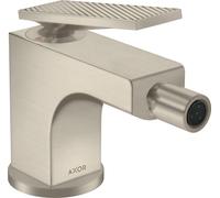 hansgrohe AXOR Citterio Mitigeur de bidet, finition losange, garniture de vidage à tirette, saillie 112mm, 39201820, Couleur: Nickel brossé