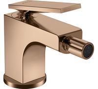 hansgrohe AXOR Citterio Mitigeur de bidet, garniture de vidage à tirette, saillie 110mm, 39214300, Couleur: Rouge poli or