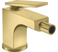 hansgrohe AXOR Citterio Mitigeur de bidet, garniture de vidage à tirette, saillie 110mm, 39214950, Couleur: laiton brossé