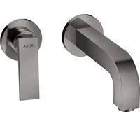 hansgrohe AXOR Citterio Mitigeur de lavabo, encastré, saillie 220mm, garniture découlement non verrouillable, 39121330, Couleur: Chrome noir poli