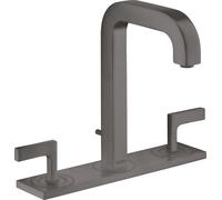 hansgrohe AXOR Citterio mitigeur lavabo 3 trous 170, vidage escamotable, bec verseur 140mm, béqu'illes, assiette, 39136340, Couleur: Chrome noir brossé