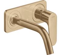 hansgrohe AXOR Citterio Mitigeur monocommande de lavabo encastré avec plaque et bec court Montage mural, 34112140, Couleur: Bronze brossé
