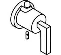hansgrohe Axor Citterio poignée à levier 39994000 pour thermostat, chrome, pièce de rechange