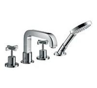 hansgrohe Axor Citterio set de finition 39445000 Mitigeur de baignoire 4 trous, avec poignées en croix, chromé