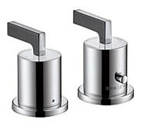 hansgrohe Axor Citterio kit de finition 39482000 Robinetterie de bord de baignoire 2 trous, avec thermostat, béquilles, chromé