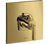 hansgrohe AXOR Citterio Thermostat 59 l/min Thermostat encastré à haut débit, poignée à levier, 39711990, Couleur: Optique en or poli