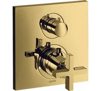 hansgrohe AXOR Citterio Thermostat encastré avec robinet d'arrêt, poignées transversales, 1 consommateur, 39705990