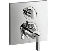 hansgrohe AXOR Citterio thermostat encastré avec vanne d'arrêt/changeur, béqu'illes, 2 consommateurs, 39720000, Couleur: chrome