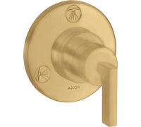 hansgrohe AXOR Citterio Trio / Quattro Robinet d'arrêt et inverseur encastré avec béqu'illes, 39920250, Couleur: Optique or brossé