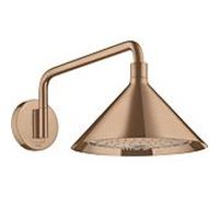 Hansgrohe hansgrohe Douche de tête Axor avec bras, WD, 240 mm, 2 jets, brossé or Quantité:1