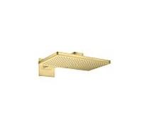 hansgrohe Douche de tête Axor 35278950 avec bras de douche, rosace carrée, laiton brossé