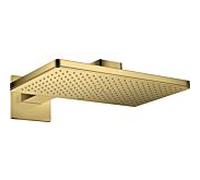 hansgrohe Douche de tête Axor 35278990 avec bras de douche, rosace carrée, optique or poli