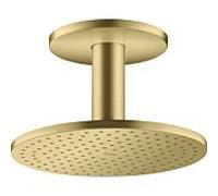 hansgrohe AXOR ShowerSolutions 250 Pomme de douche suspendue 1 jet, raccordement au plafond, 35286950, Couleur: laiton brossé
