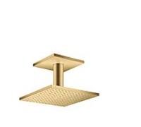 hansgrohe AXOR ShowerSolutions de douche AXOR 250/250 Pomme de douche suspendue 1 jet, raccordement au plafond, 35308250, Couleur: Optique or brossé