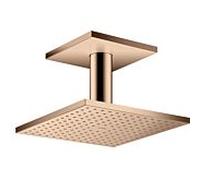 hansgrohe AXOR ShowerSolutions de douche AXOR 250/250 Pomme de douche suspendue 1 jet, raccordement au plafond, 35308300, Couleur: Rouge poli or