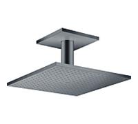 hansgrohe Axor douche de tête 35316340 avec raccordement au plafond, chrome noir brossé