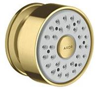 Hansgrohe hansgrohe Douchette latérale Axor rd Ros., pivotante, 1 jet, laiton brossé Quantité:1