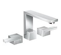 hansgrohe Axor Edge 3 trous mitigeur lavabo 46051000 chromé , taille diamant, avec bonde push-open, saillie 173 mm