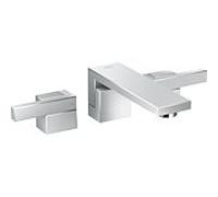 hansgrohe Axor Edge 3 trous mitigeur lavabo 46061000 chromé , coupe diamant, encastré, montage mural, saillie 190 mm