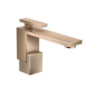 hansgrohe AXOR Edge mitigeur monocommande de lavabo 130 avec vidage par poussée, taille diamant, 46011300, Couleur: Rouge poli or