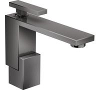 hansgrohe AXOR Edge mitigeur monocommande de lavabo 130 avec vidage par poussée, taille diamant, 46011330, Couleur: Chrome noir poli