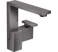 hansgrohe AXOR Edge mitigeur monocommande de lavabo 190 avec vidage par poussée, taille diamant, 46021330, Couleur: Chrome noir poli