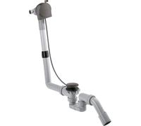 hansgrohe AXOR Exafill S kit complet, entrée de baignoire, garniture de vidage et de trop-plein, 58307340, Couleur: Chrome noir brossé