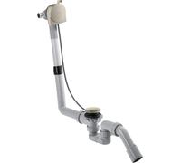 hansgrohe AXOR Exafill S kit complet, entrée de baignoire, garniture de vidage et de trop-plein, 58307820, Couleur: Nickel brossé