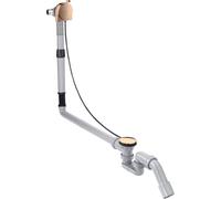hansgrohe AXOR Flexaplus S set complet, garniture de vidage et de trop-plein, pour baignoires spéciales, 58317300, Couleur: Rouge poli or