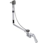 hansgrohe AXOR Flexaplus S set complet, garniture de vidage et de trop-plein, pour baignoires spéciales, 58317340, Couleur: Chrome noir brossé