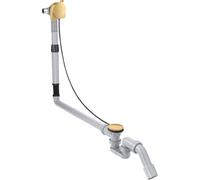 hansgrohe AXOR Flexaplus S set complet, garniture de vidage et de trop-plein, pour baignoires spéciales, 58317250, Couleur: Optique or brossé