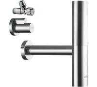 hansgrohe AXOR flowstar Designsiphon set, avec deux robinets d'angle et tiroirs, 51304000, Couleur: chrome