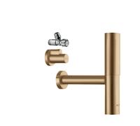 hansgrohe AXOR flowstar Designsiphon set, avec deux robinets d'angle et tiroirs, 51304140, Couleur: Bronze brossé