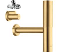 hansgrohe AXOR flowstar Designsiphon set, avec deux robinets d'angle et tiroirs, 51304250
