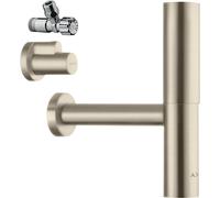 hansgrohe AXOR flowstar Designsiphon set, avec deux robinets d'angle et tiroirs, 51304820, Couleur: Nickel brossé