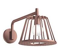 douche de tête hansgrohe Axor LampShower 26031310 avec bras de douche, montage mural, or rouge brossé