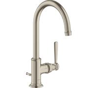 hansgrohe AXOR Mitigeur monocommande de lavabo AXOR Montreux 210, vidage escamotable, 16517820, Couleur: Nickel brossé