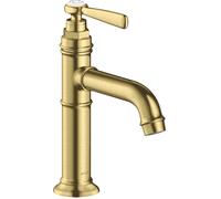 hansgrohe AXOR Mitigeur monocommande de lavabo Montreux 100, sans vidage escamotable, saillie 142mm, 16516950, Couleur: laiton brossé