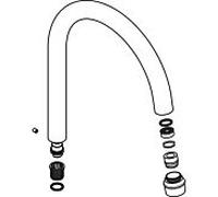 hansgrohe Axor Montreux 3-L. WT-bras. 97990820 Modèle de support nickel brossé