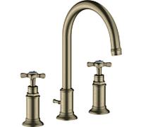 hansgrohe Axor Montreux 3 trous mitigeur lavabo 16513820 projection 175mm, tirant garniture de vidange , nickel brossé