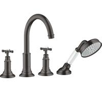hansgrohe AXOR Montreux 4 trous pour jante de baignoire DN15, 16546340, Couleur: Chrome noir brossé