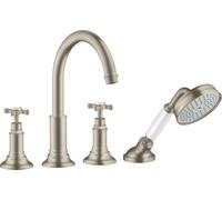 hansgrohe AXOR Montreux 4 trous pour jante de baignoire DN15, 16546820, Couleur: Nickel brossé