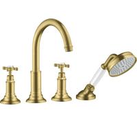 hansgrohe AXOR Montreux 4 trous pour jante de baignoire DN15, 16546950, Couleur: laiton brossé