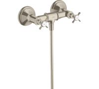 hansgrohe AXOR Montreux Armature de douche pour montage apparent à 2 poignées, 1 consommateur, 16560820, Couleur: Nickel brossé