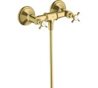 Hansgrohe hansgrohe Robinet de douche à deux poignées Axor Montreux AP, 1 jet, avec poignées croisées, laiton brossé Quantité:1