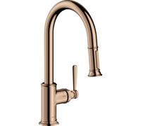AXOR Montreux Mitigeur de cuisine pivotant, avec douchette extractible, 16581300,