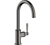 hansgrohe AXOR Montreux DN 15 Mitigeur monocommande de cuisine AXOR Montreux DN 15 260 avec bec orientable, 16580330, Couleur: Chrome noir poli