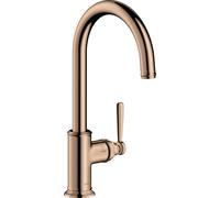 hansgrohe AXOR Montreux DN 15 Mitigeur monocommande de cuisine AXOR Montreux DN 15 260 avec bec orientable, 16580300, Couleur: Rouge poli or